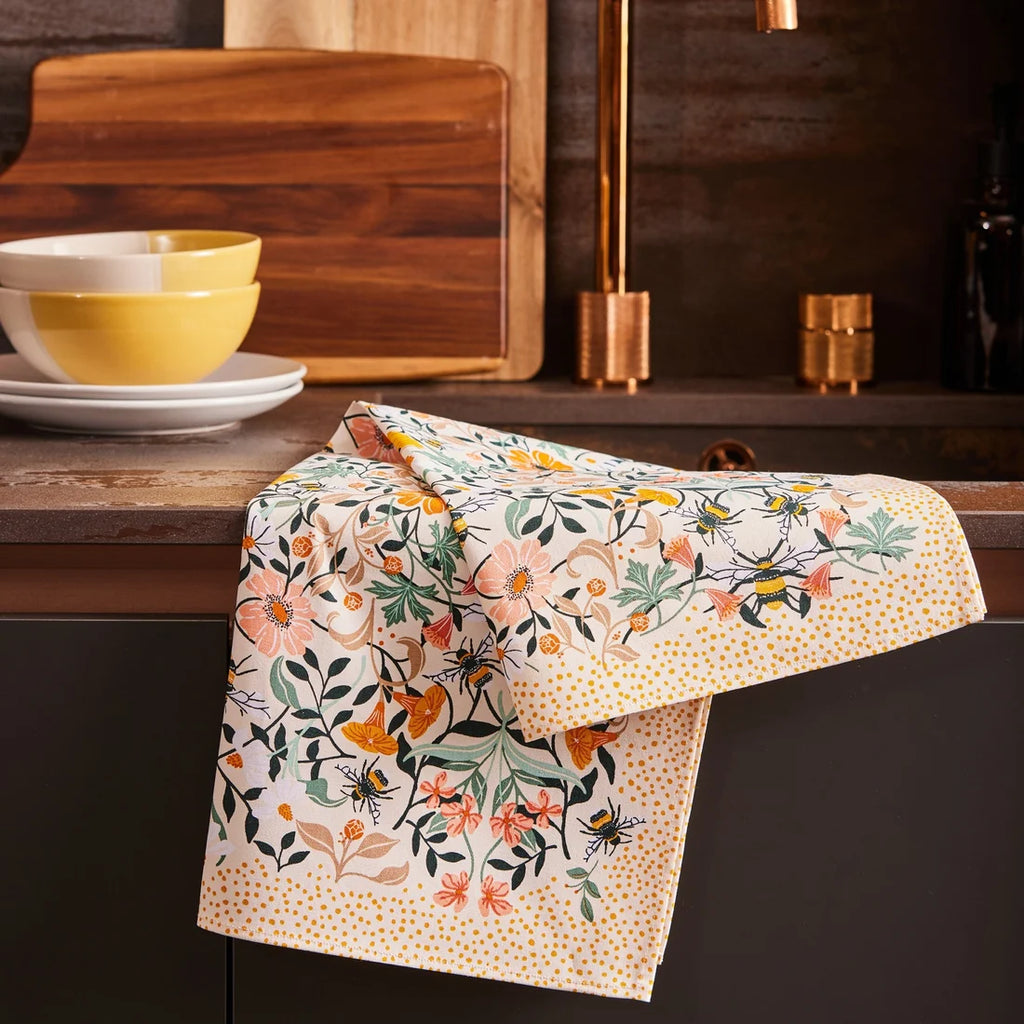 Ulster Weavers Bee Bloom Cotton Tea Towel in Multicolour