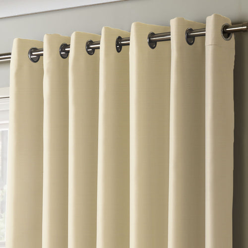 100% Blackout Eyelet Curtains in Cream