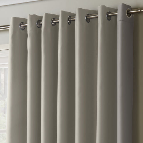 100% Blackout Eyelet Curtains in Grey