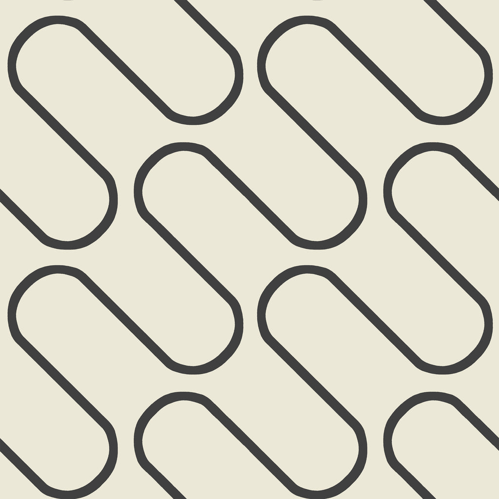 Catherine Lansfield Linear Curve Geometric Wallpaper in Cream