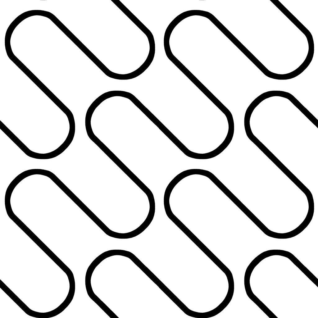 Catherine Lansfield Linear Curve Geometric Wallpaper in Black