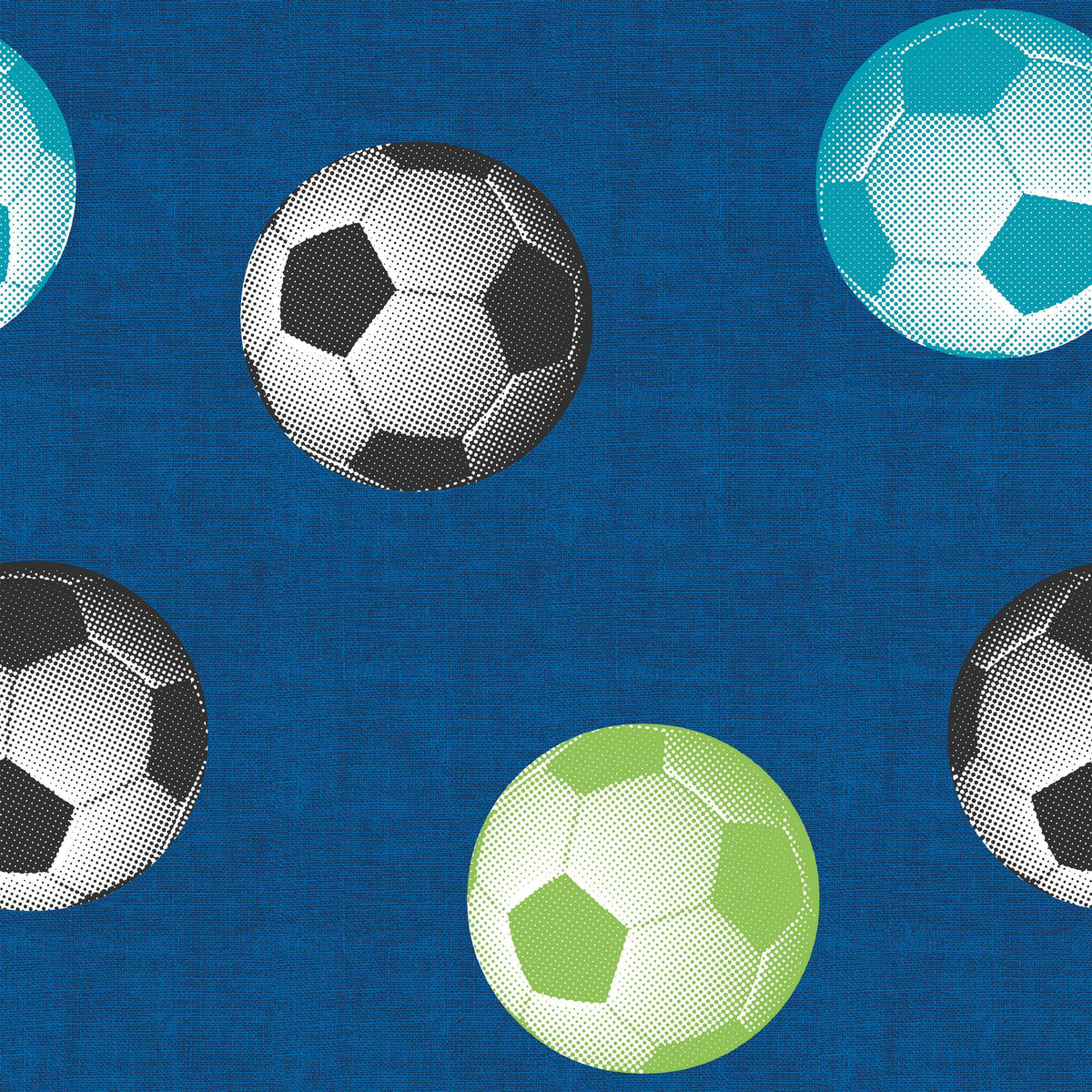 Catherine Lansfield Football Wallpaper in Blue