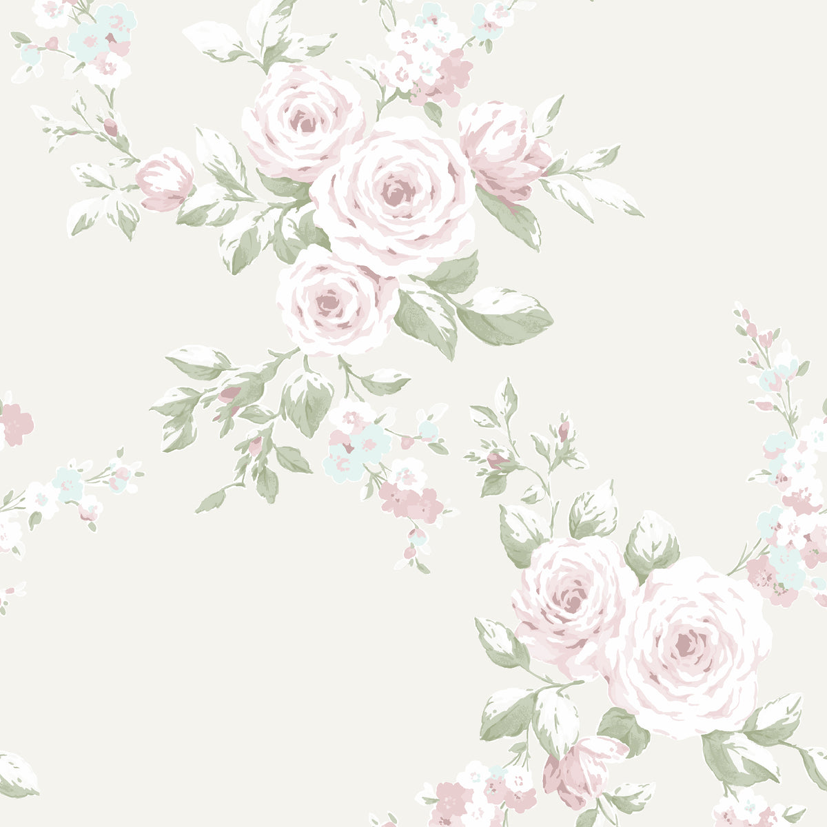 Catherine Lansfield Canterbury Floral Wallpaper in Cream