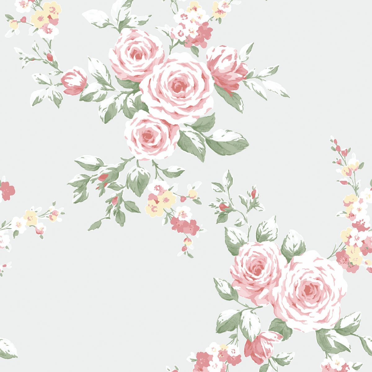 Catherine Lansfield Canterbury Floral Wallpaper in Red/Grey