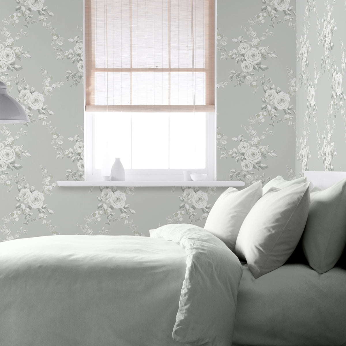 Catherine Lansfield Canterbury Floral Wallpaper in Sage