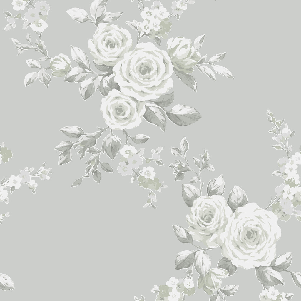 Catherine Lansfield Canterbury Floral Wallpaper in Sage