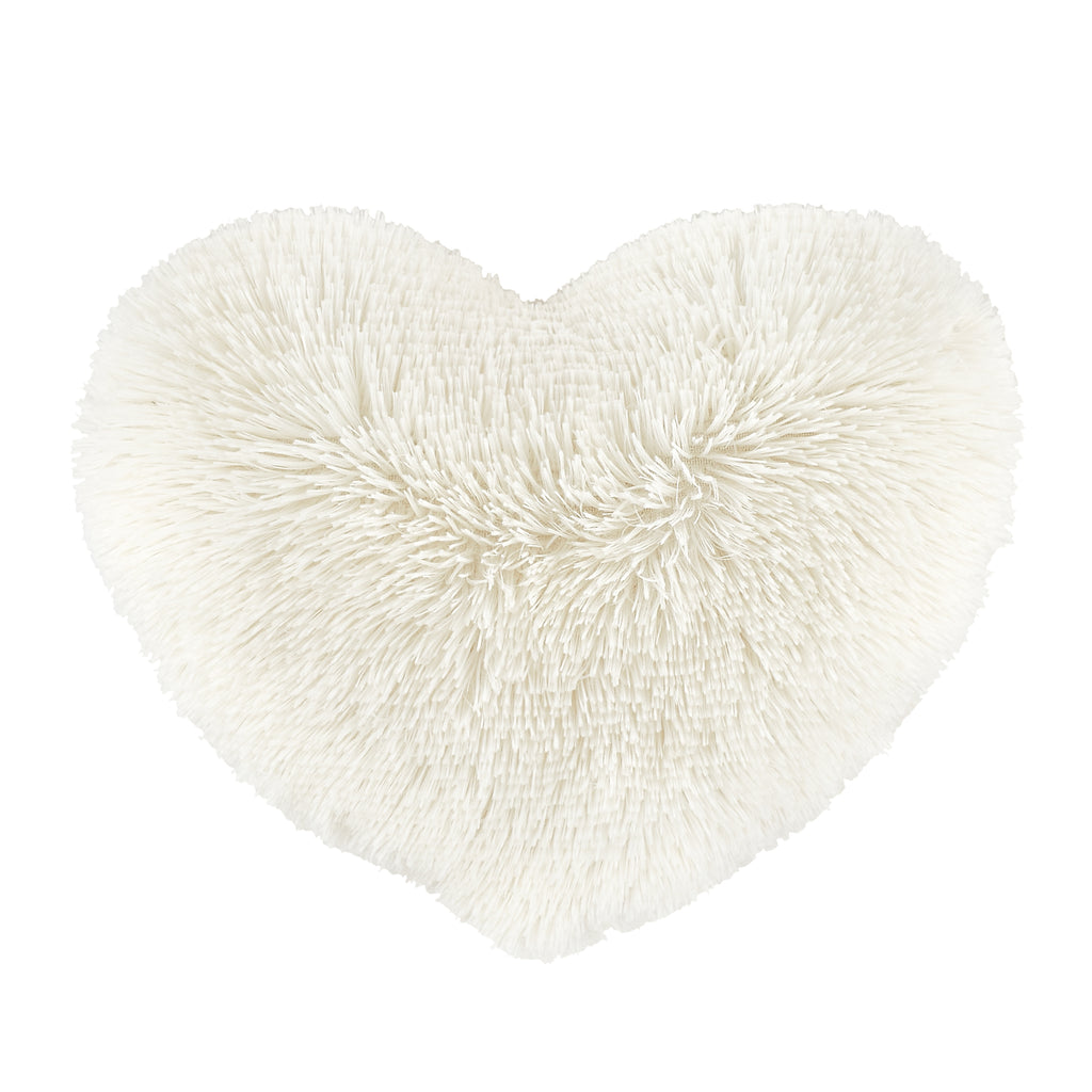 Catherine Lansfield Cuddly Heart Shaped Cushion Cream