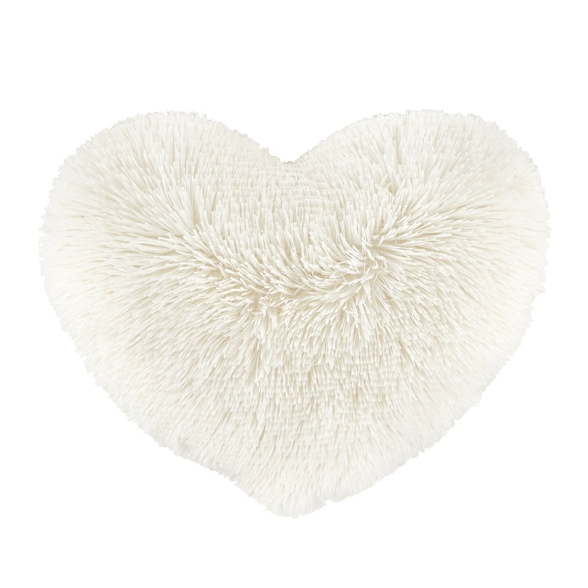 Catherine Lansfield Cuddly Heart Shaped Cushion Cream