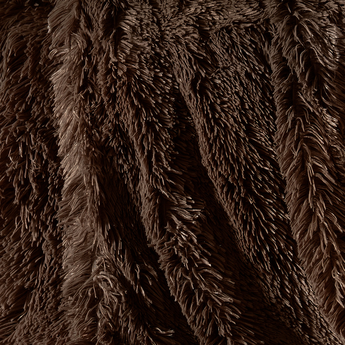 Catherine Lansfield Cuddly Deep Pile Faux Fur Blanket Throw Chocolate 150x200cm