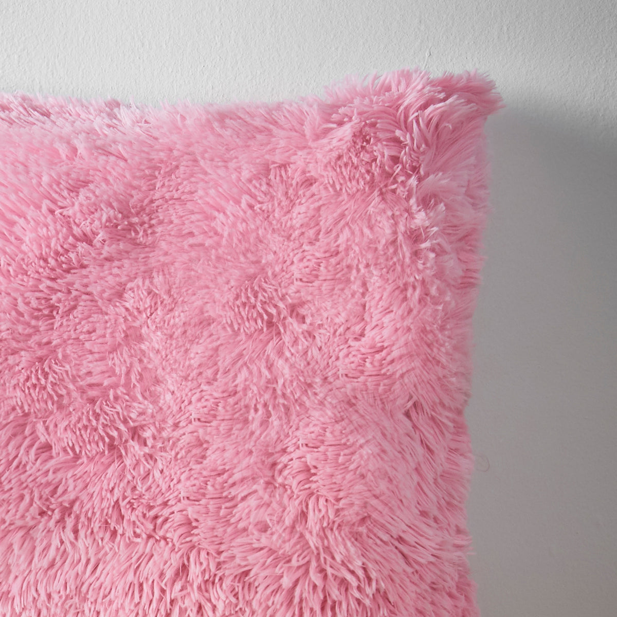 Catherine Lansfield Cuddly Deep Pile Faux Fur Cushion Candy 45x45cm