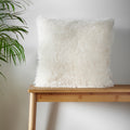 Catherine Lansfield Cuddly Deep Pile Faux Fur Cushion Cream 45x45cm