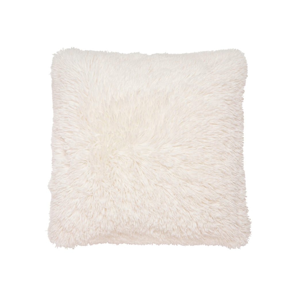 Catherine Lansfield Cuddly Deep Pile Faux Fur Cushion Cream 45x45cm