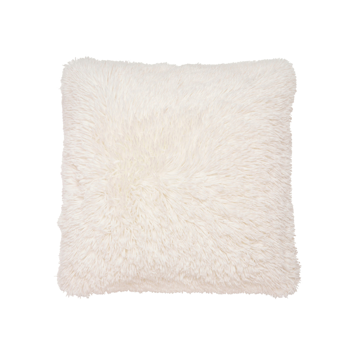 Catherine Lansfield Cuddly Deep Pile Faux Fur Cushion Cream 45x45cm