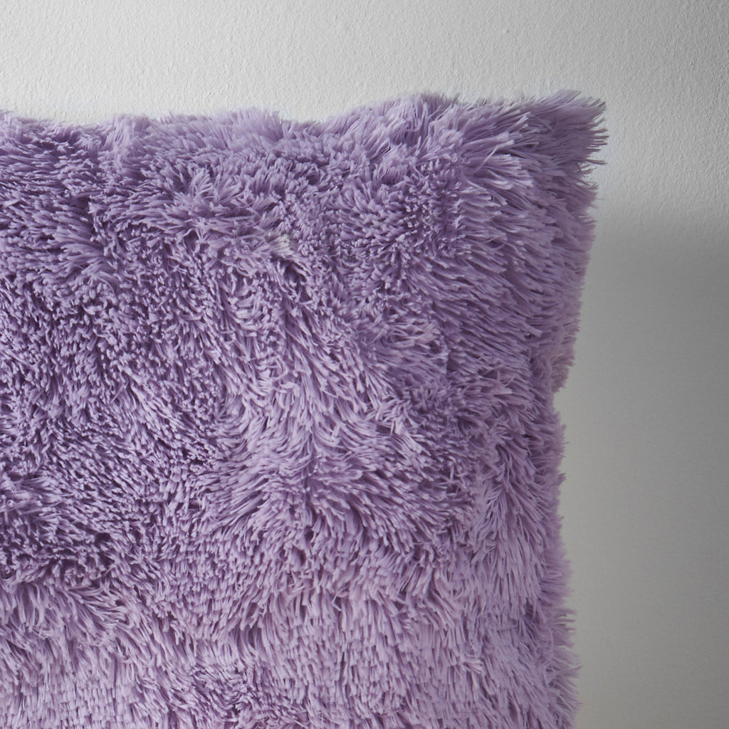 Catherine Lansfield Cuddly Deep Pile Faux Fur 45x45cm Cushion Heather
