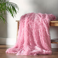 Catherine Lansfield Cuddly Deep Pile Faux Fur Blanket Throw Candy 150x200cm