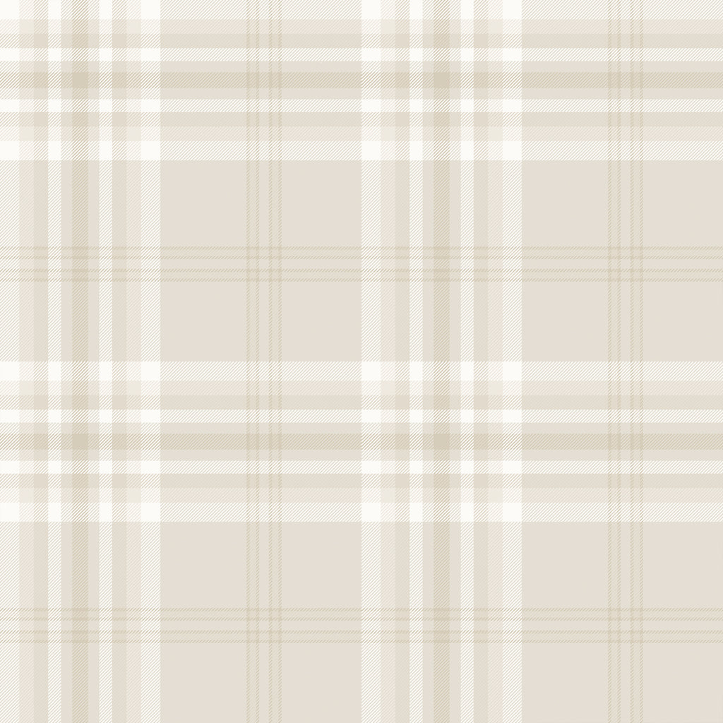 Catherine Lansfield Kelso Check Wallpaper in Cream
