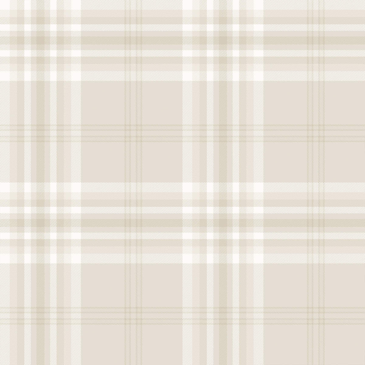 Catherine Lansfield Kelso Check Wallpaper in Cream