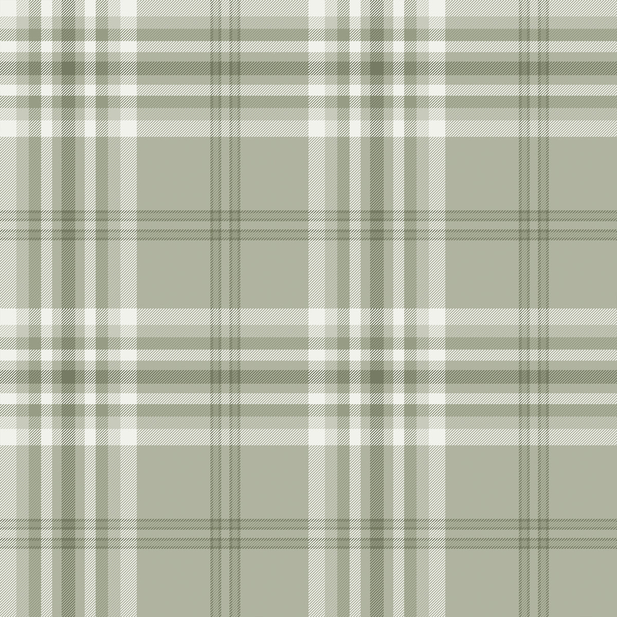 Catherine Lansfield Kelso Check Wallpaper in Sage Green