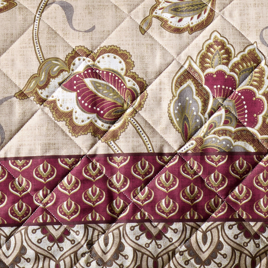 Catherine Lansfield Kashmir Paisley Bedspread Natural 200x200cm