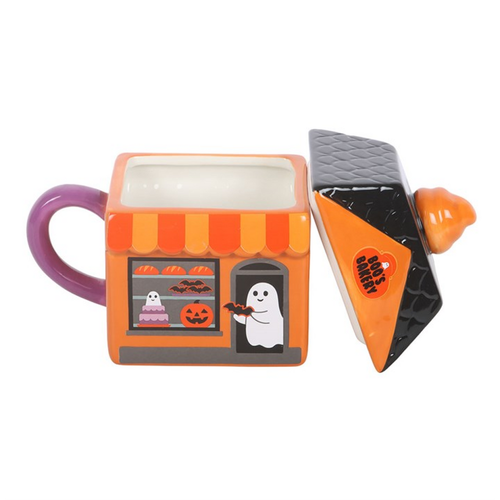 Boo's Bakery Ghost Lidded Mug