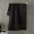 Catherine Lansfield Bathroom Zero Twist 500 GSM Soft & Absorbent Cotton Bath Sheet Pair in Charcoal