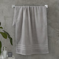 Catherine Lansfield Bathroom Zero Twist 500 GSM Soft & Absorbent Cotton Bath Sheet Pair in Silver