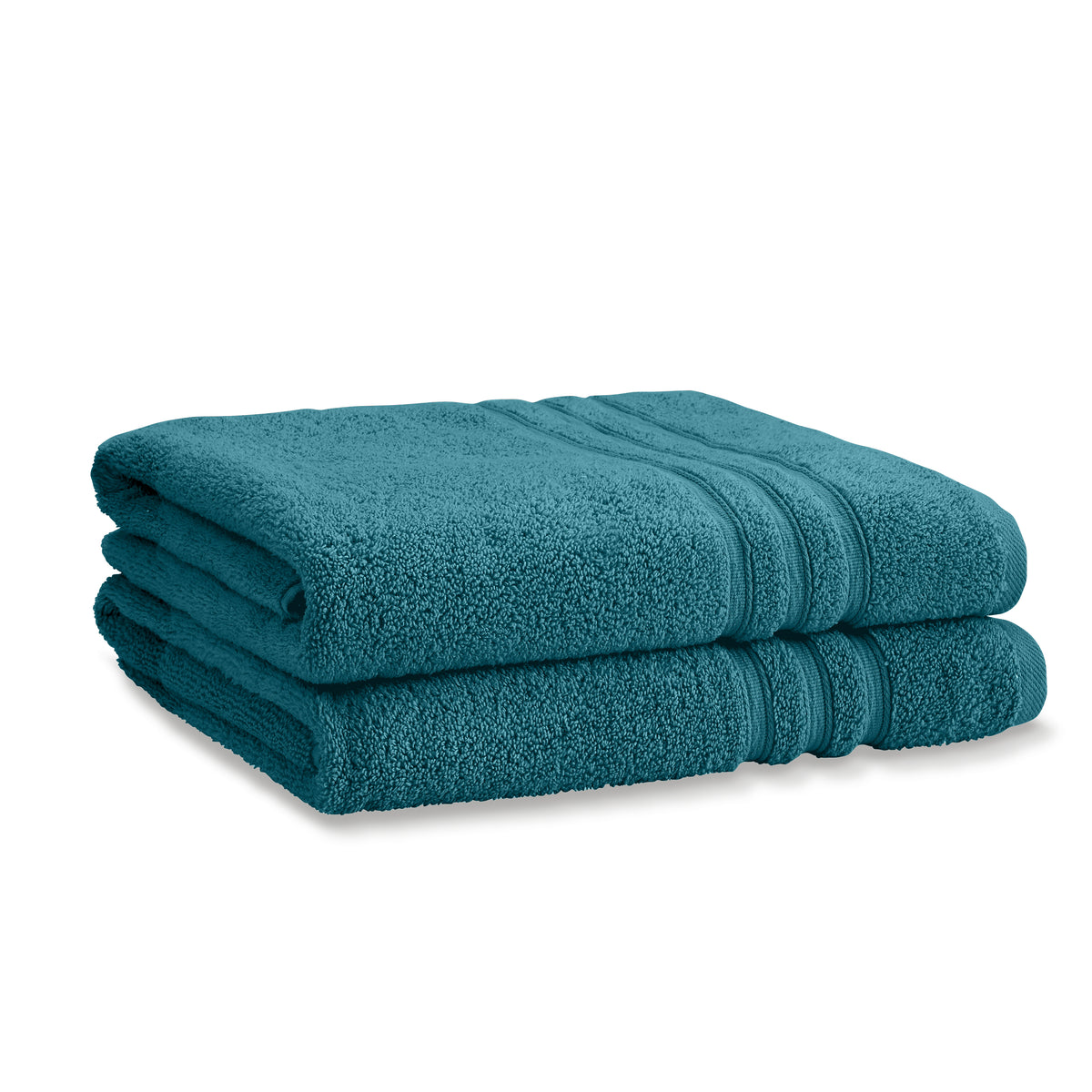 Catherine Lansfield Bathroom Zero Twist 500 GSM Soft & Absorbent Cotton Bath Sheet Pair in Teal Green