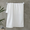 Catherine Lansfield Bathroom Zero Twist 500 GSM Soft & Absorbent Cotton Bath Sheet Pair in White