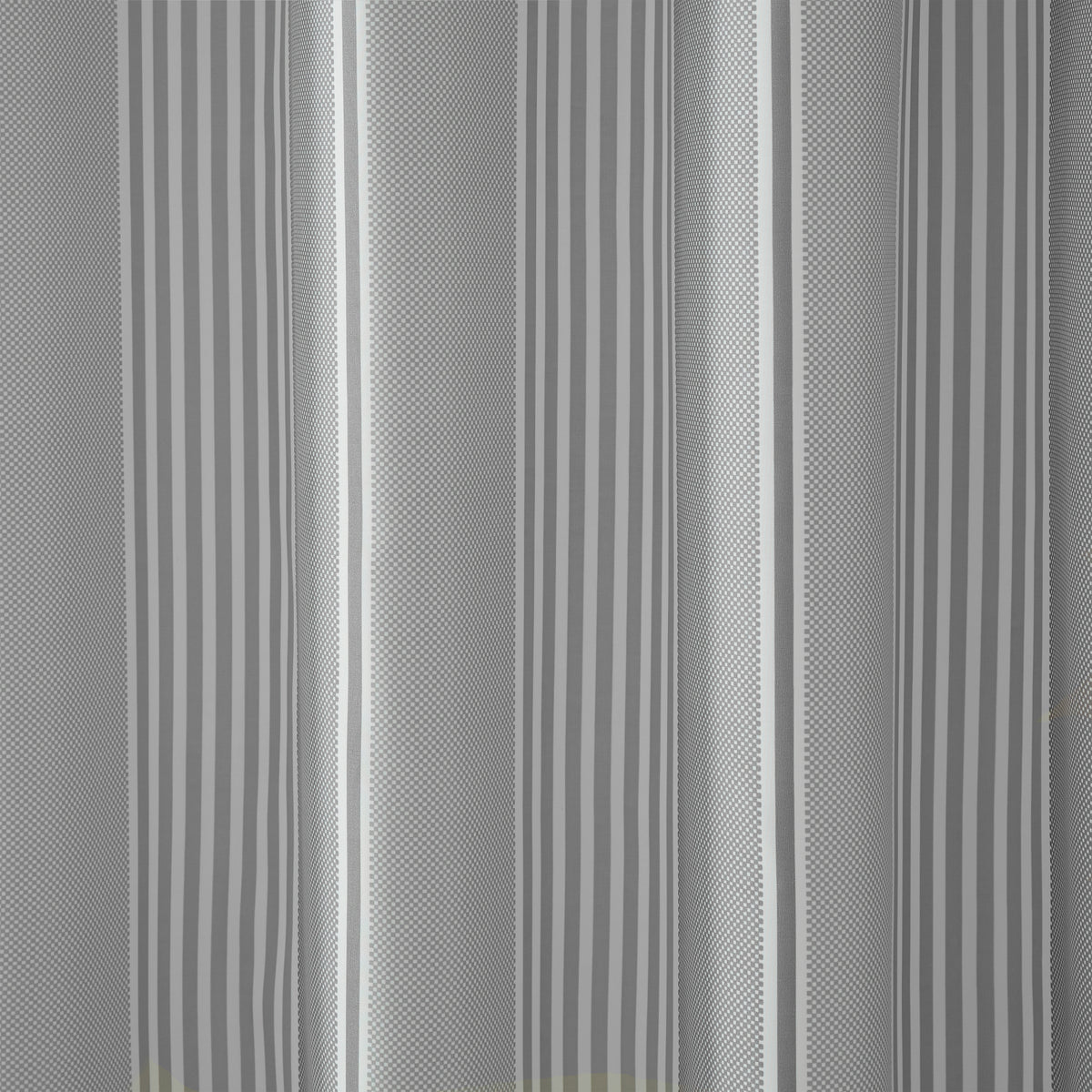 Catherine Lansfield Bathroom Textured Stripe Shower Curtain in Silver Grey 180 x 180cm