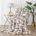 Rapport Nordic Faux Fur Throw Blanket in Natural