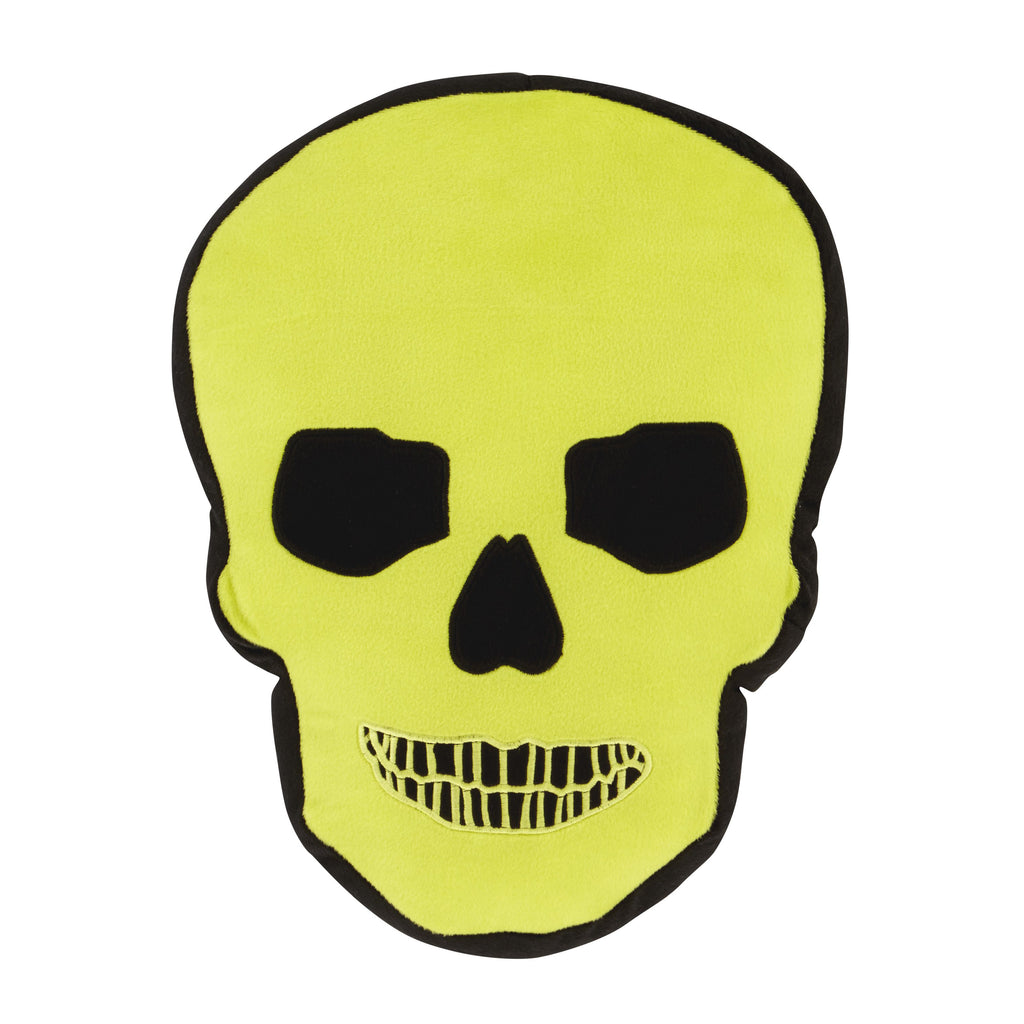 Catherine Lansfield Skulls Shaped Cushion in Green