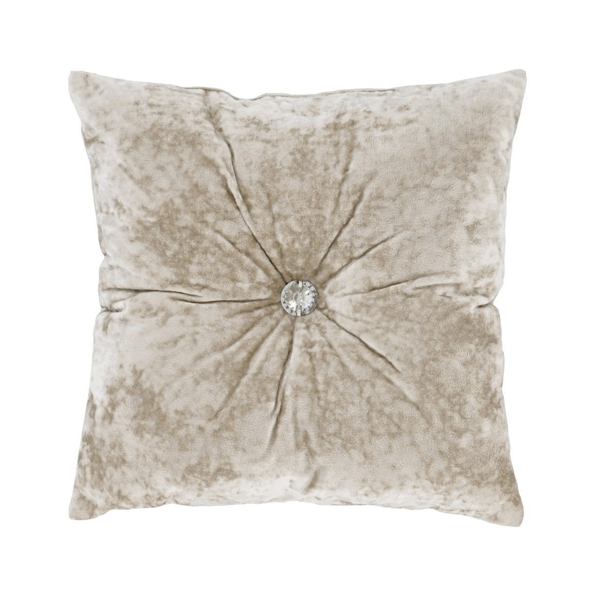 Catherine Lansfield Living Crushed Velvet 45x45cm Cushion Natural