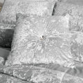 Catherine Lansfield Living Crushed Velvet 45x45cm Cushion Silver Grey