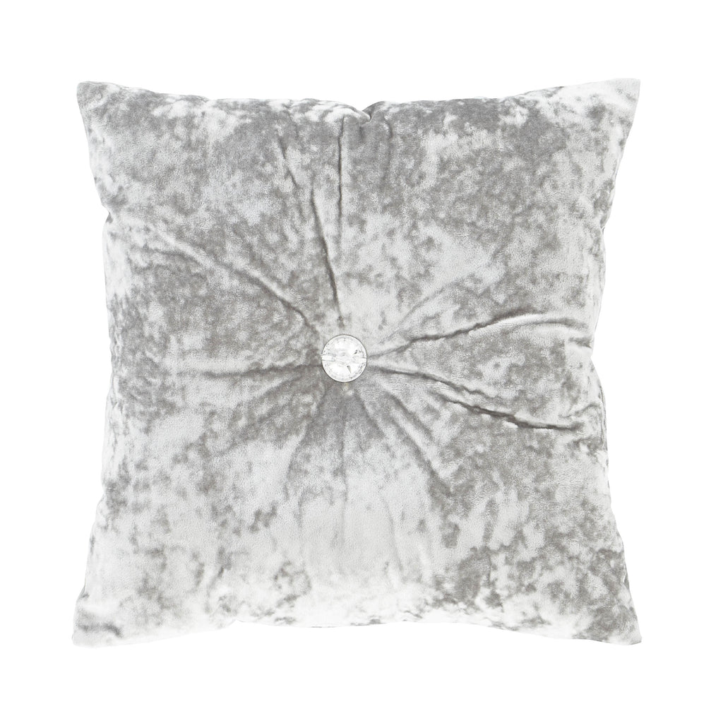 Catherine Lansfield Living Crushed Velvet 45x45cm Cushion Silver Grey