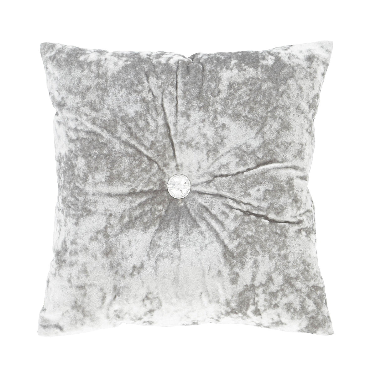 Catherine Lansfield Living Crushed Velvet 45x45cm Cushion Silver Grey