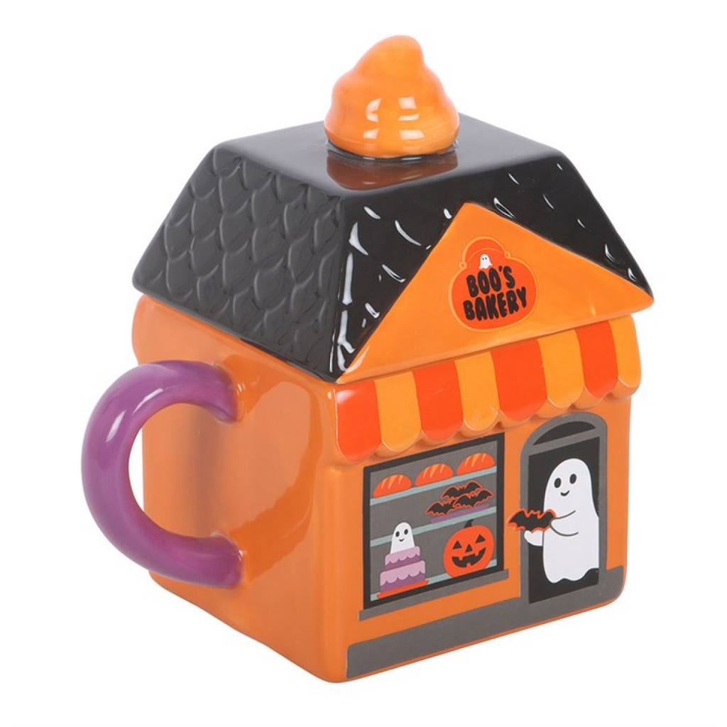 Boo's Bakery Ghost Lidded Mug