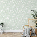 Catherine Lansfield Meadowsweet Floral Wallpaper in Green