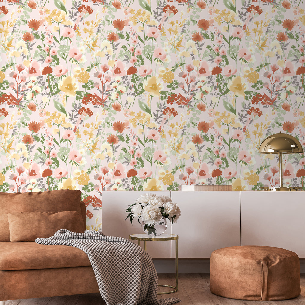 Catherine Lansfield Countryside Floral Wallpaper in Pink