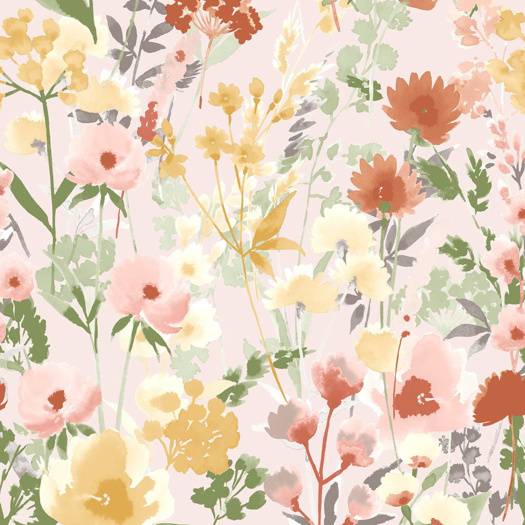 Catherine Lansfield Countryside Floral Wallpaper in Pink