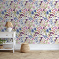 Catherine Lansfield Countryside Floral Wallpaper in Pink / Blue