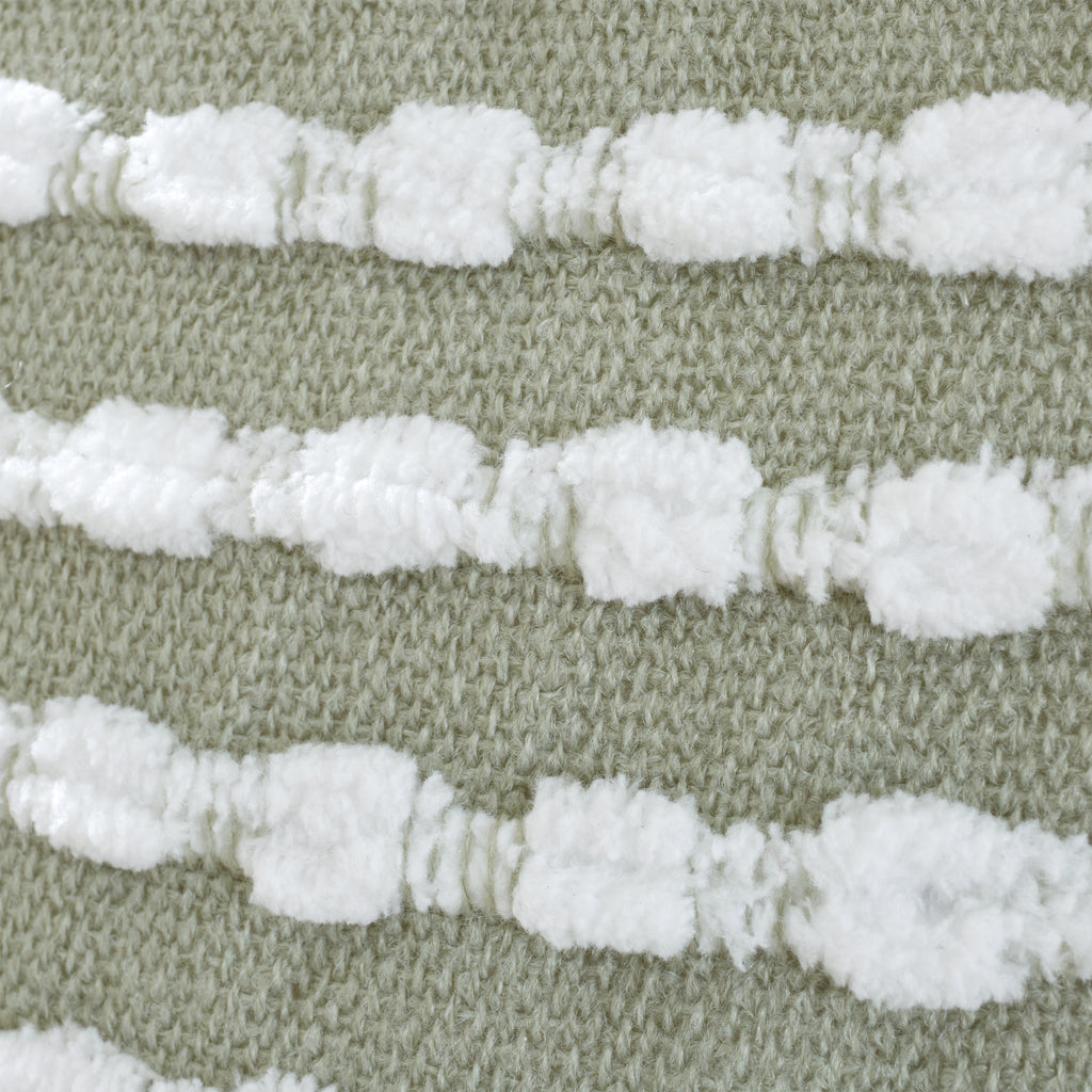 Catherine Lansfield Stab Stitch Filled Cushion in Sage Green