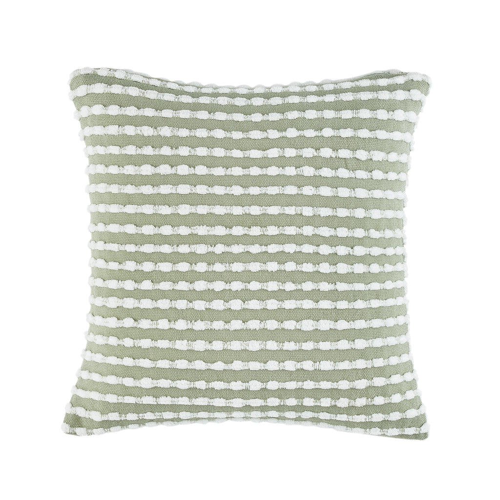 Catherine Lansfield Stab Stitch Filled Cushion in Sage Green