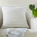 Catherine Lansfield Stab Stitch Filled Cushion in Natural