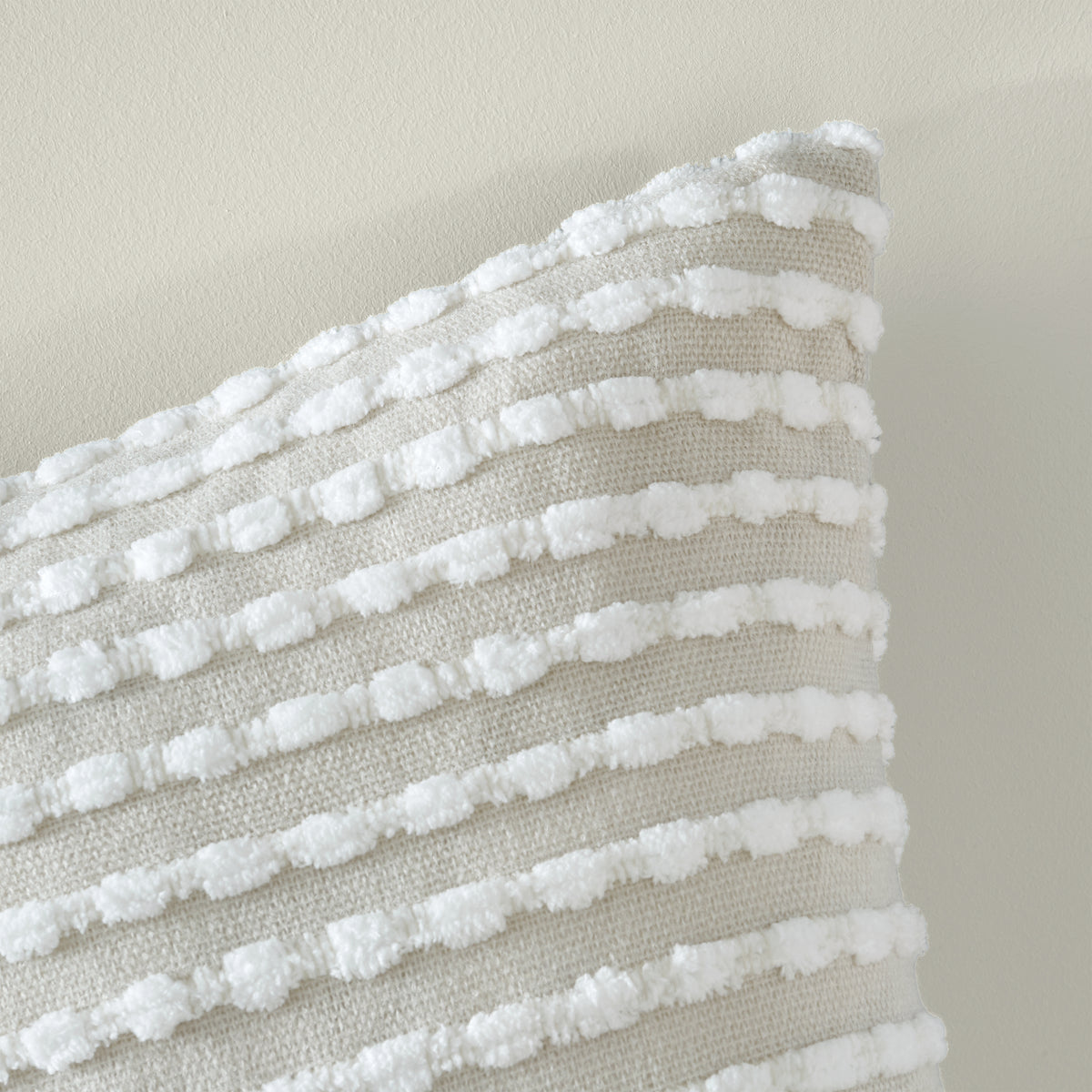 Catherine Lansfield Stab Stitch Filled Cushion in Natural