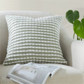 Catherine Lansfield Stab Stitch Filled Cushion in Sage Green