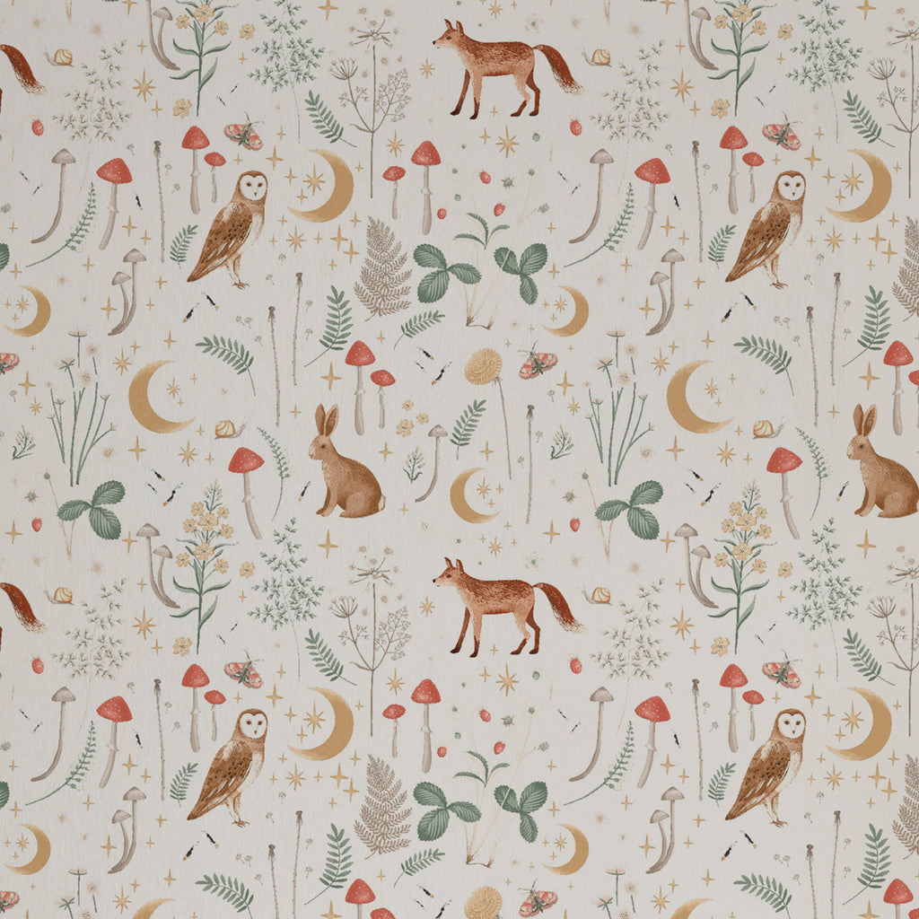 Catherine Lansfield Enchanted Twilight Animals Wallpaper in Natural