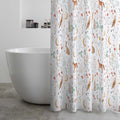 Catherine Lansfield Enchanted Twilight Animals Shower Curtain in White 180 x 180cm