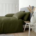 Catherine Lansfield Brushed Cotton Duvet Cover Set Green