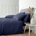 Catherine Lansfield Brushed Cotton Duvet Cover Set Navy Blue