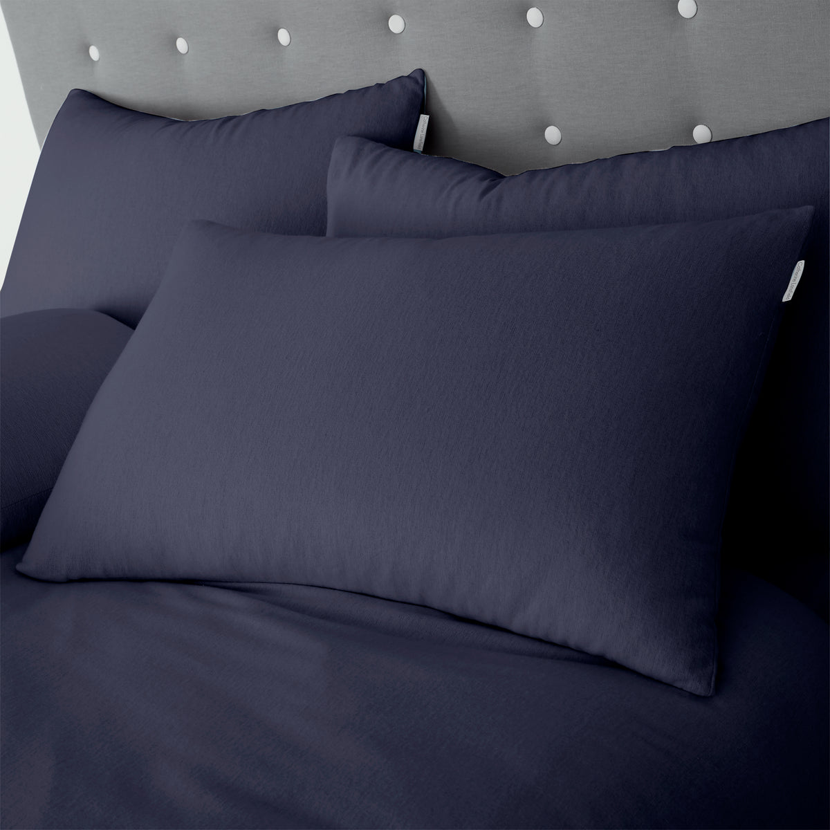 Catherine Lansfield Brushed Cotton Duvet Cover Set Navy Blue